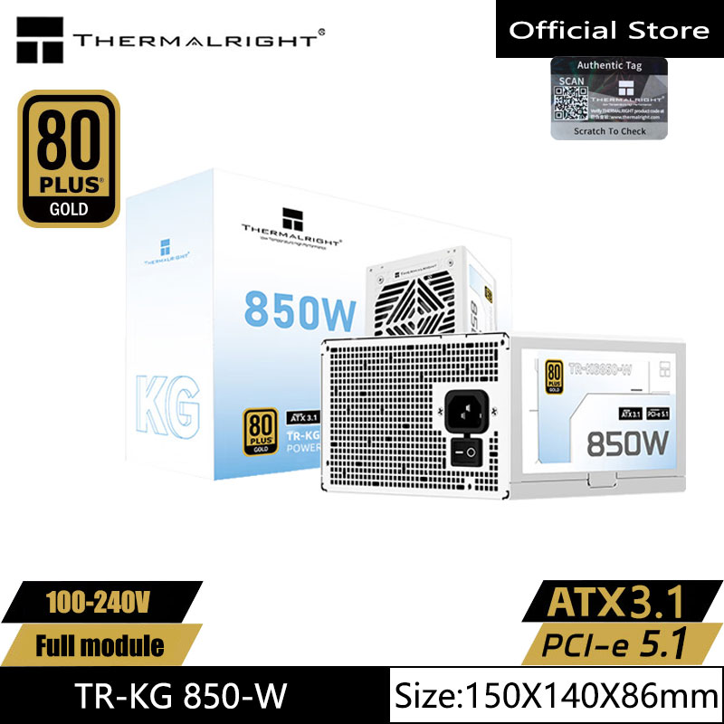 Power Supply 750W - Thermalright TR-KG850 medalha de ouro branco